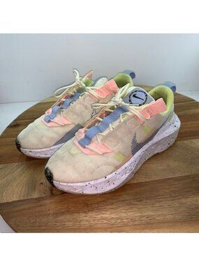 Nike Crater Impact Womens Size 5.5 Yellow White Athletic Running Shoes Sneakers